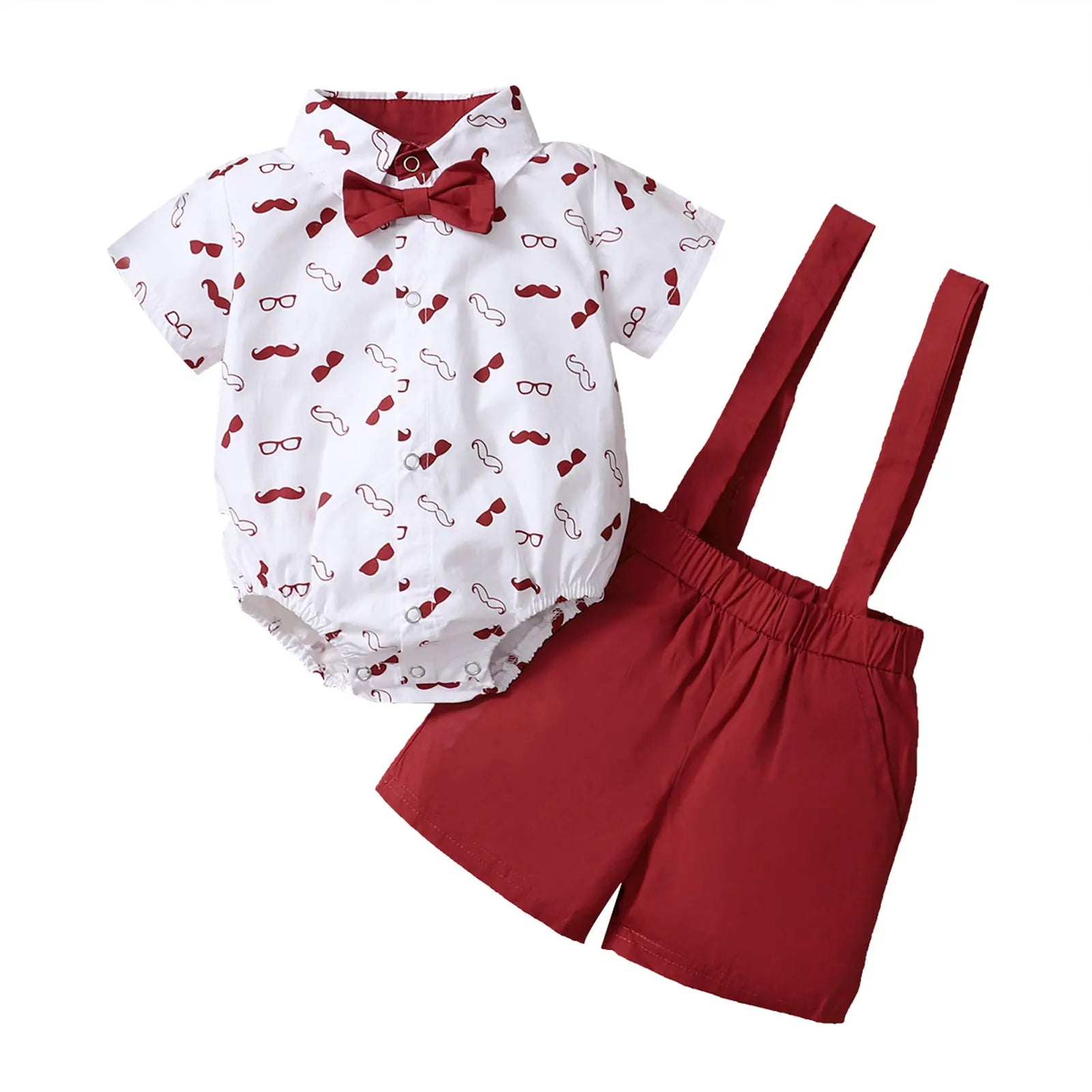Boys Shirt & Suspender Shorts
