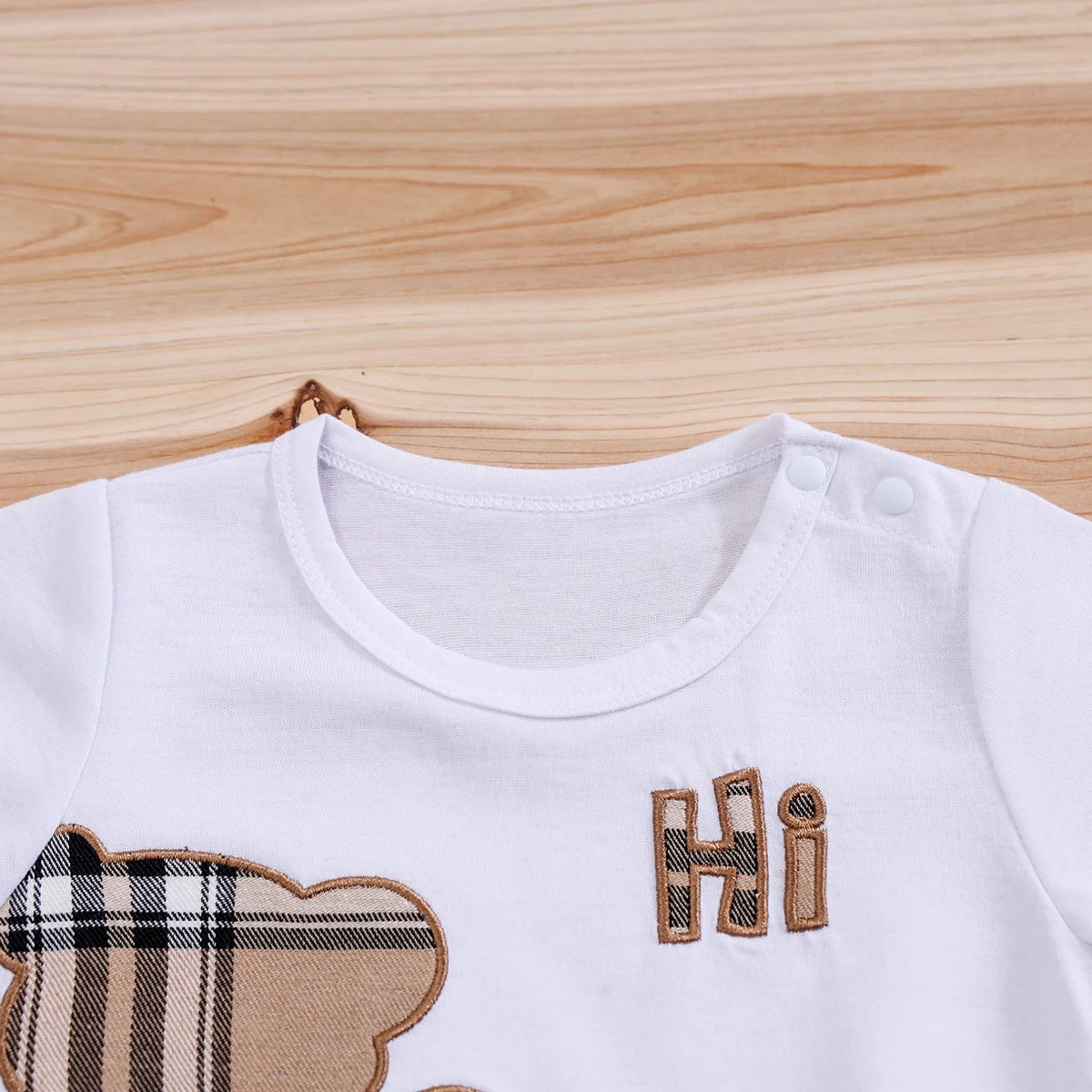 Bear Print T-shirt + Shorts Set