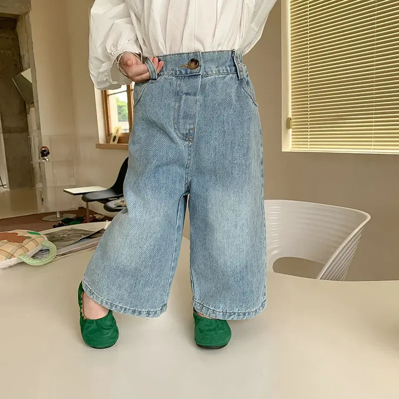 Girls Wide Leg Jeans