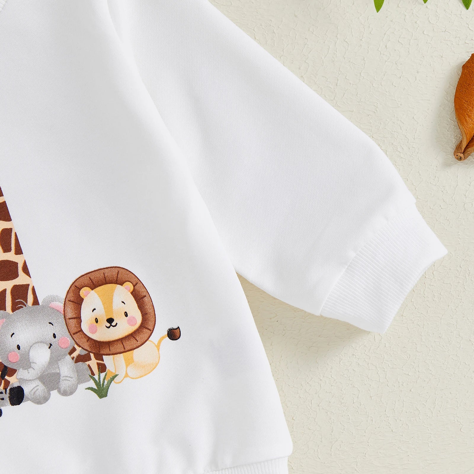 Animal Print Sweatshirt Set