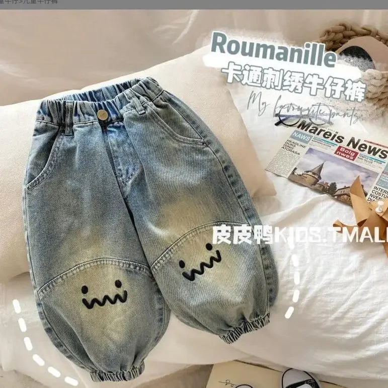 Boys Denim Cropped Pants