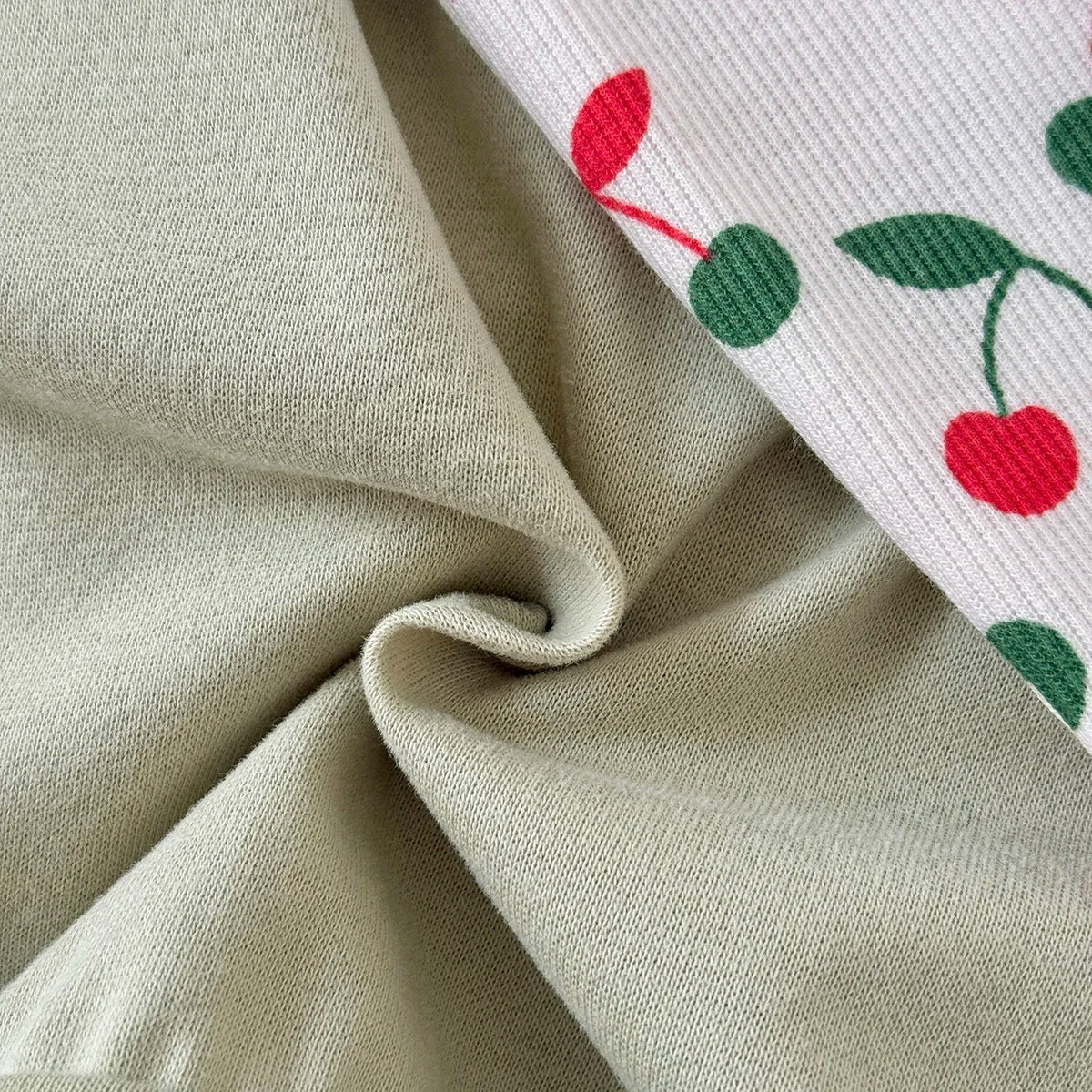 Cherry Embroidery Baby Set