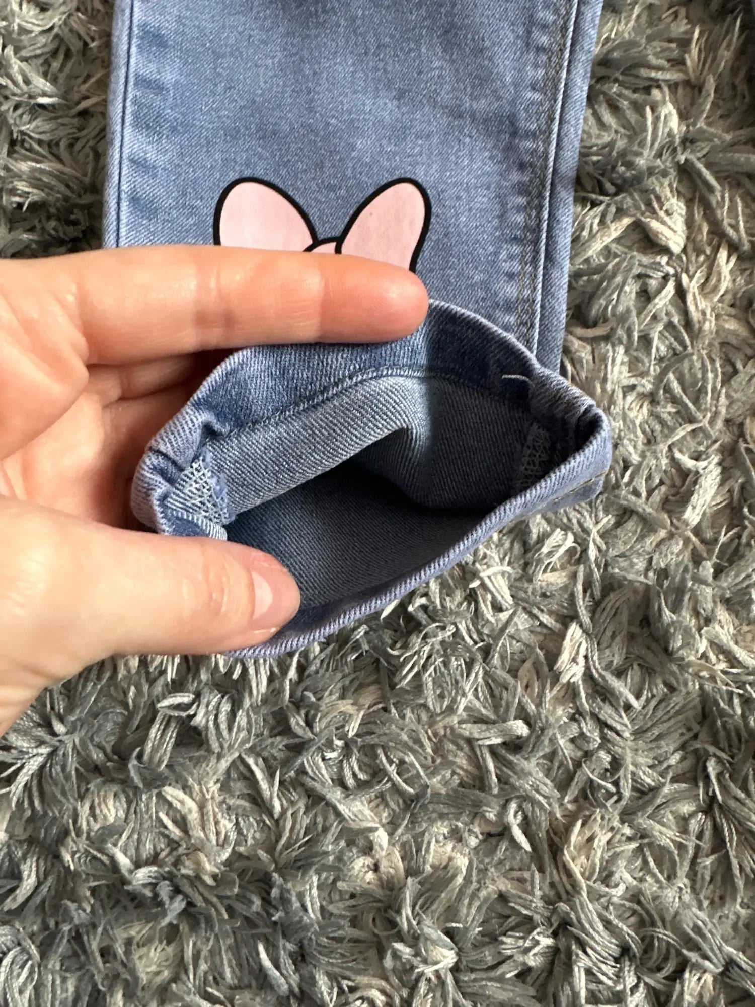 Girls Pink Bow Jeans