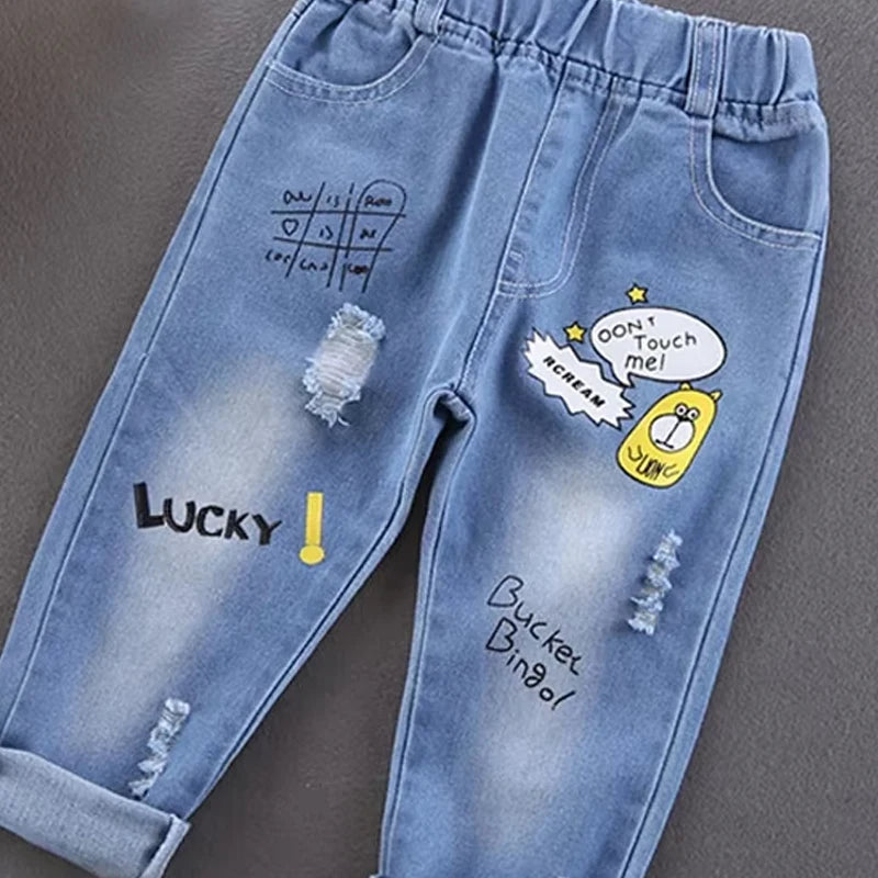 Boys Ripped Denim Jeans